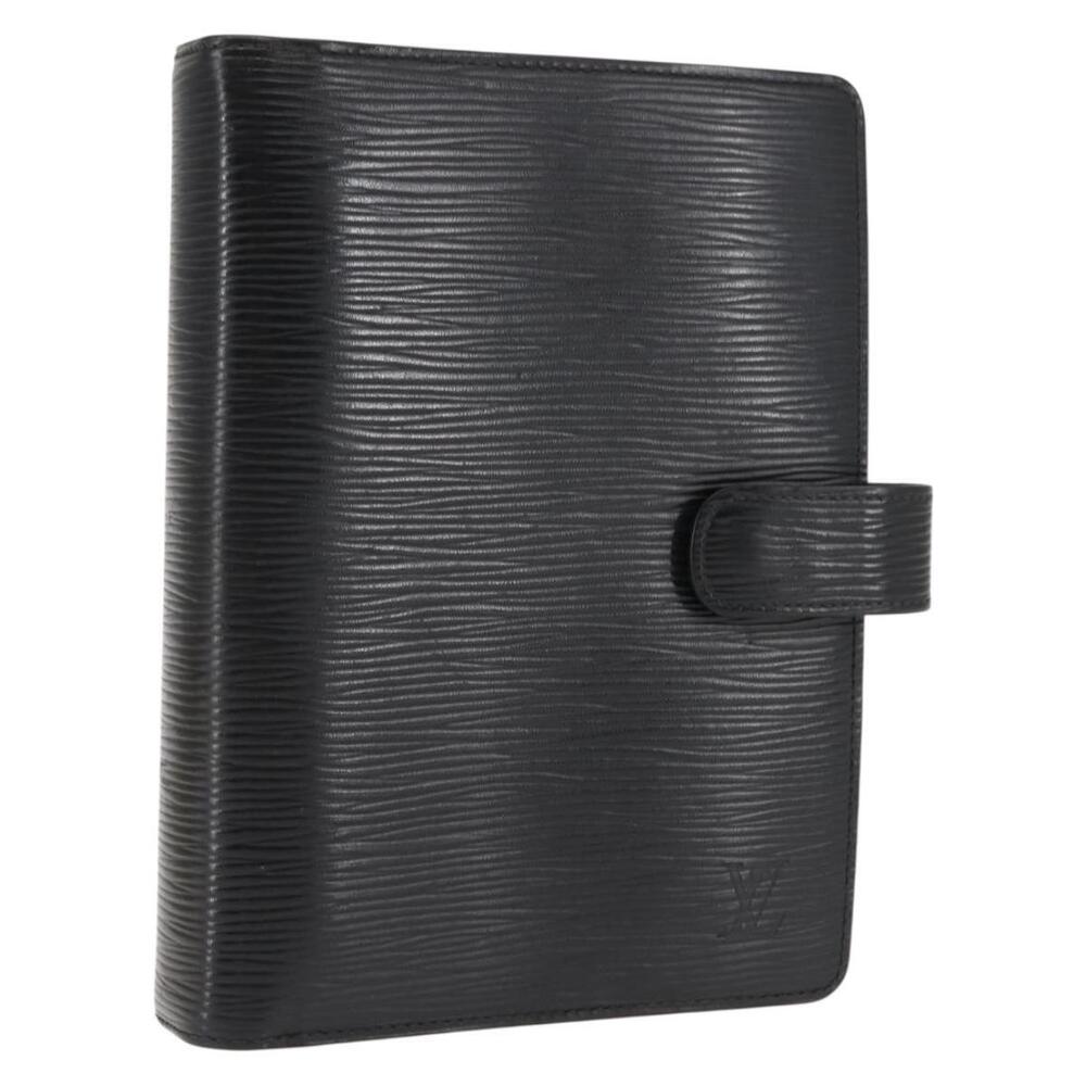 LOUIS VUITTON Epi Agenda MM Day Planner Cover Black R20042 LV Auth am9288